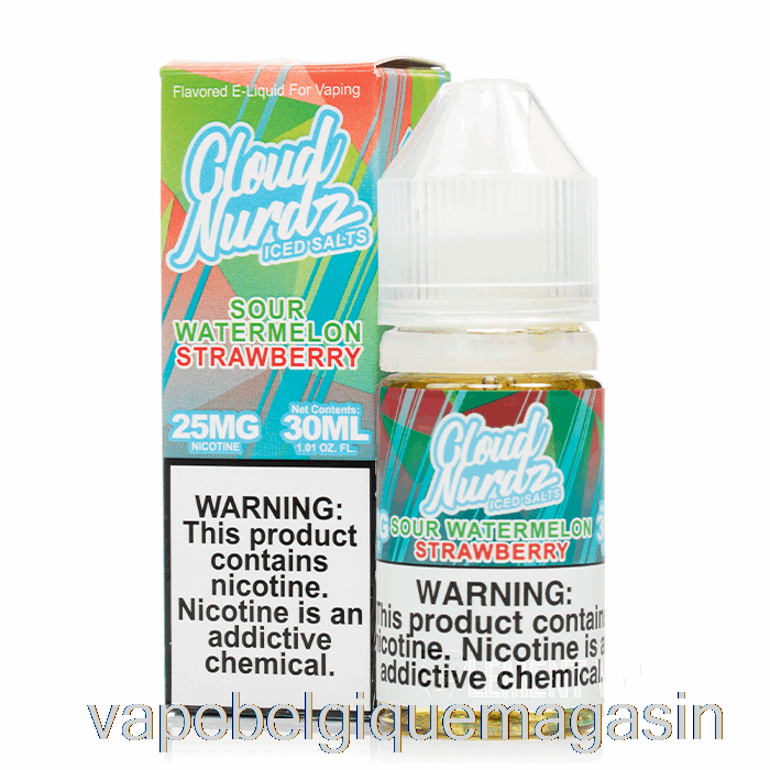 Vape Jetable Ice Sour Pastèque Fraise - Cloud Nurdz Salts - 30ml 50mg